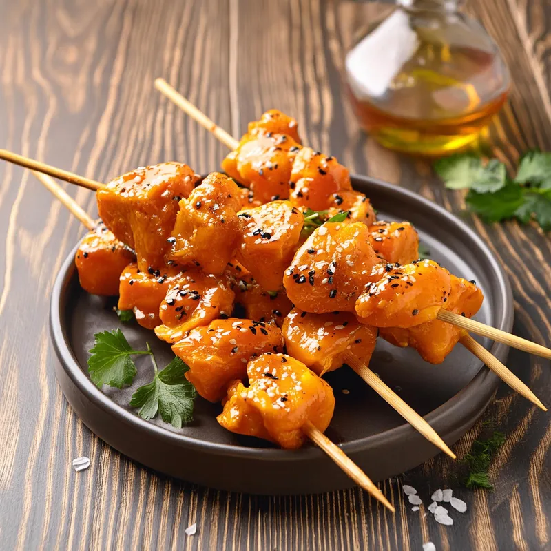 Tiger in the Forest Hot Pepper Mead Chicken Skewers image